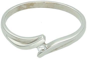 Elegancki pierścionek z białego złota 585 z brylantem 0,03 ct, czystość SI, barwa H. Przekładany wzór, rozmiar 13. Idealny prezent z certyfikatem autentyczności1.jpg